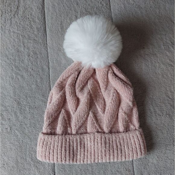 Vince Camuto Cable Knit Pom Pom Beanie - Picture 1 of 3